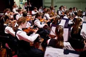 Student playing Music